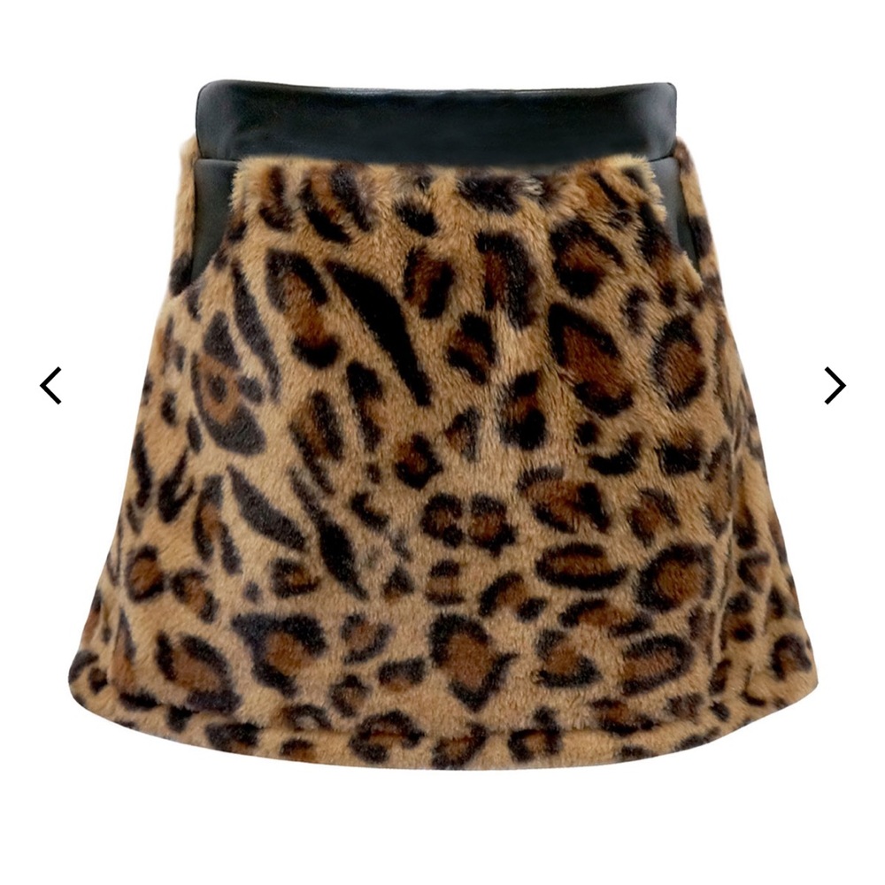 HANNAH BANANA 🍌 Girl’s Faux Fur Leopard 🐆 Print Skirt